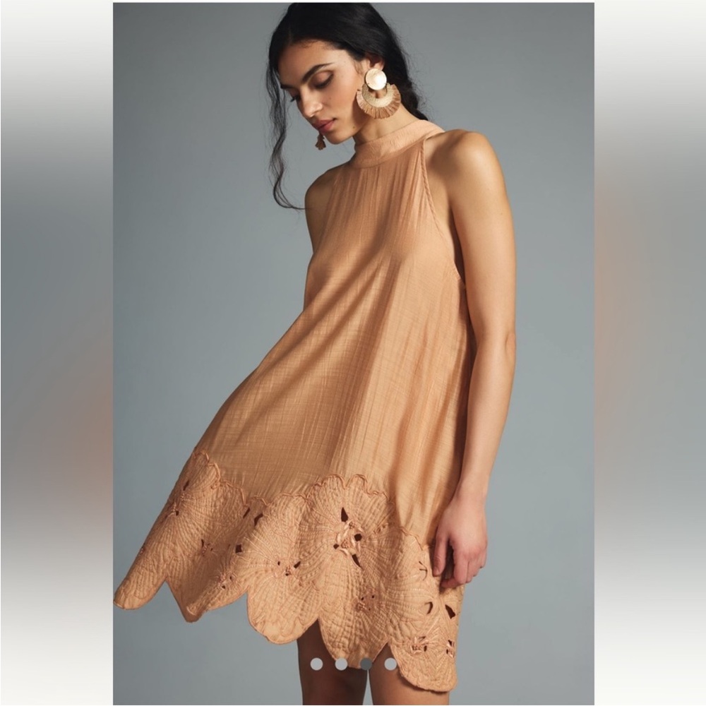Anthropologie floral cut out halter dress - Picture 4 of 5